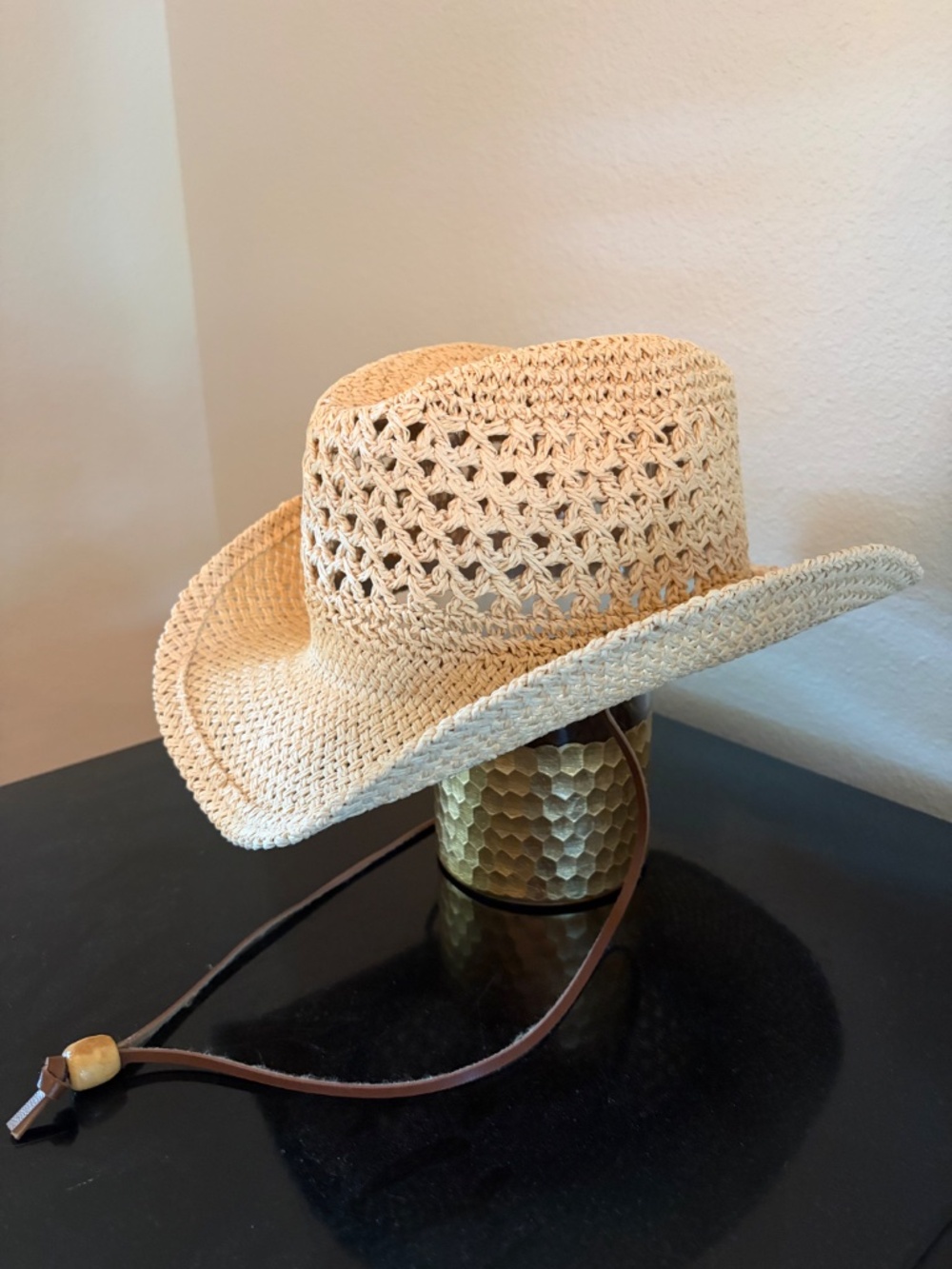 Paper Straw Cowboy Hat-diameter 23-24"